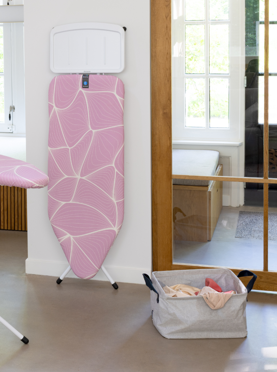 Strijkplank C, 124x45 cm, solide stoomunithouder - Lilac Waves