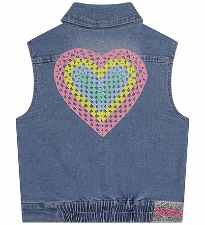 Billieblush Denimvest - DouBlå Stone+Bleach