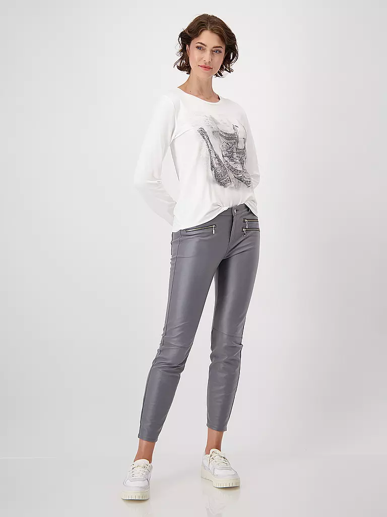 MONARI Langarmshirt creme