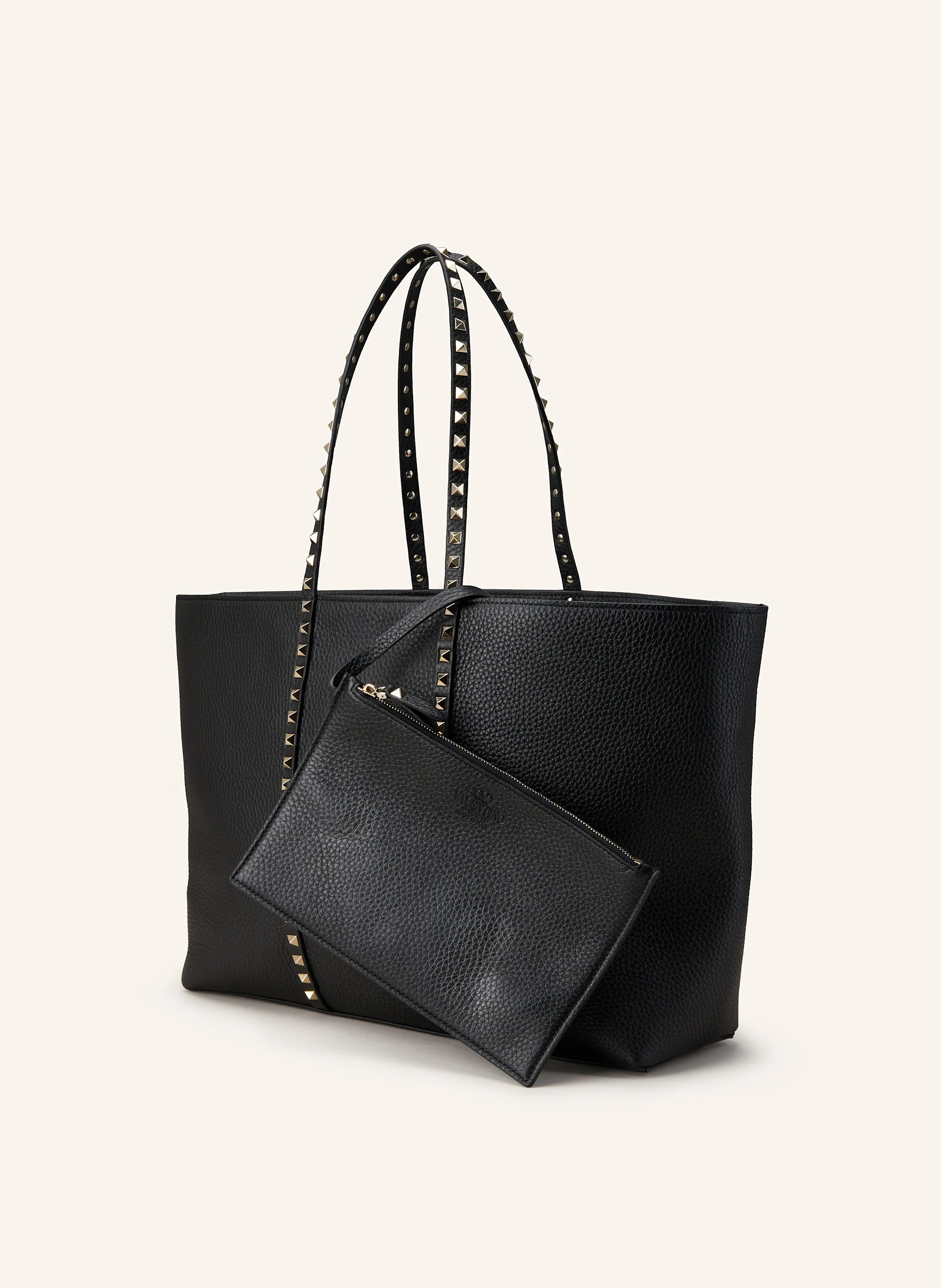 VALENTINO GARAVANI Shopper ROCKSTUD mit Pouch und Nieten