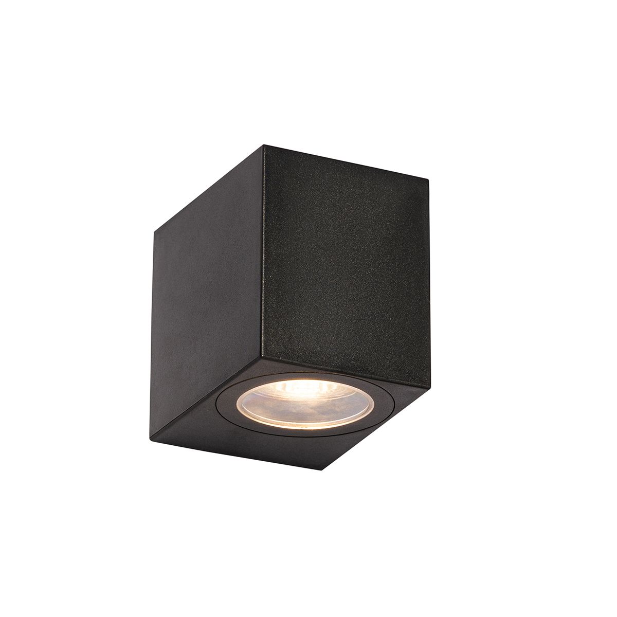 Smart buiten wandlamp zwart IP65 incl. Wifi GU10 50mm - Baleno