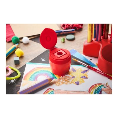 STABILO woody 3 in 1 - 15 crayons de couleur + taille-crayon