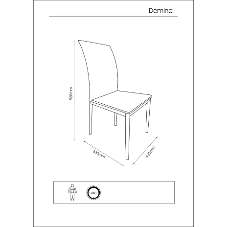 Demina spisebordsstol - grå læderlook