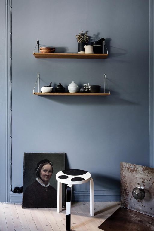 Frama Shelf wandplank 80x27 wit geolied/roestvrijstaal