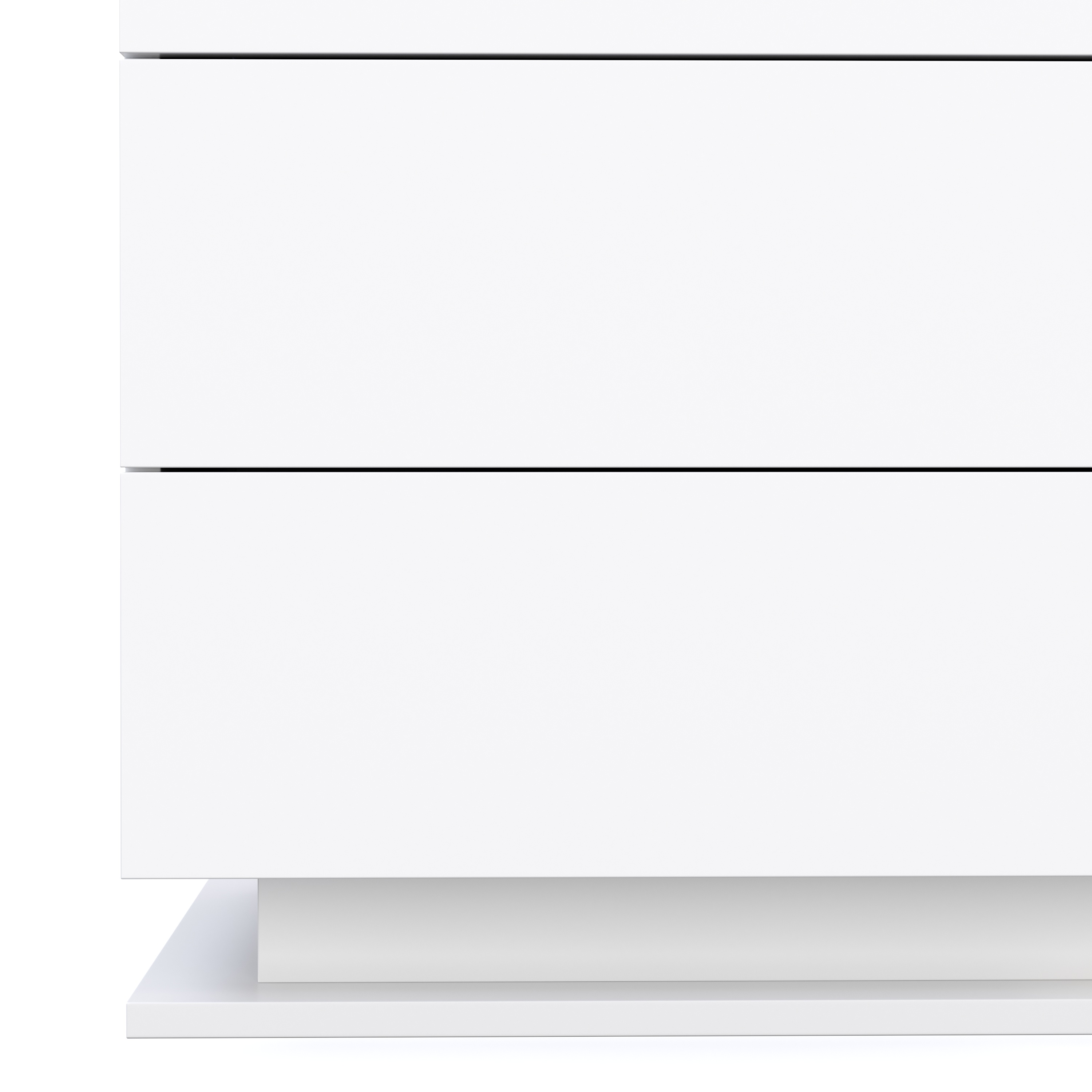 Nachttisch LED MINO 3 Schubladen weiss