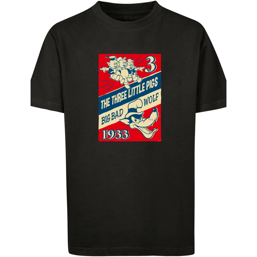 F4NT4STIC T-Shirt  Die Drei Kleinen Schweinchen schwarz