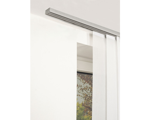 Smart Profile Gordijnrailset, 3-rails, aluminium-zilver, 160 cm