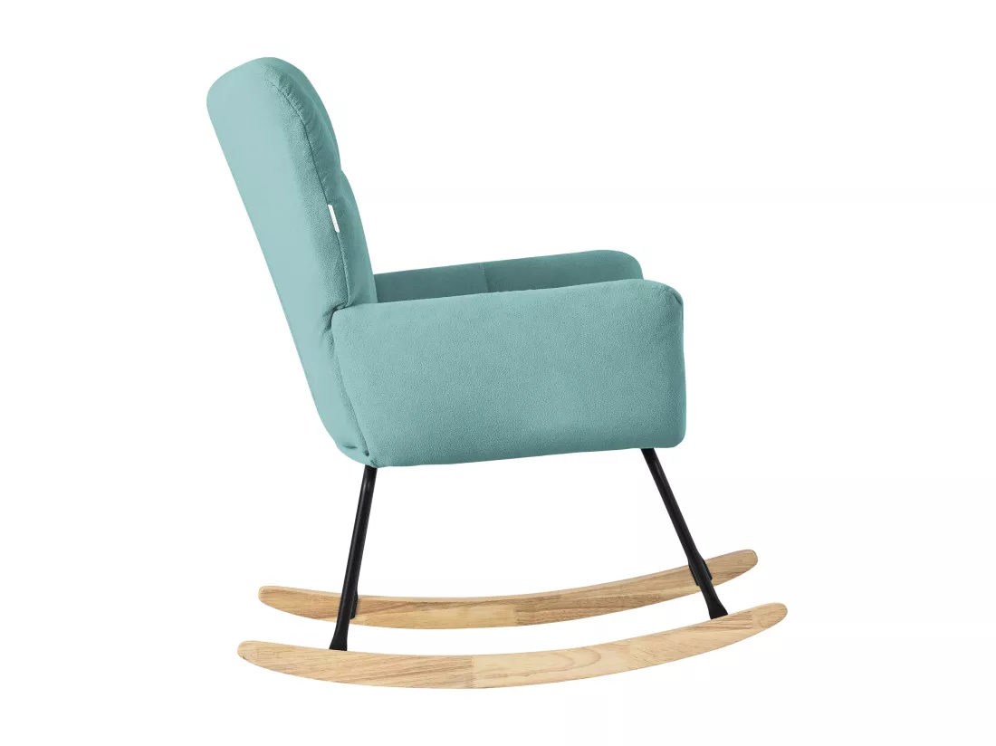 ML-Design Fauteuil à Bascule Sauge, avec Housse en Tissu Éponge, Structure en Acier à Coucher