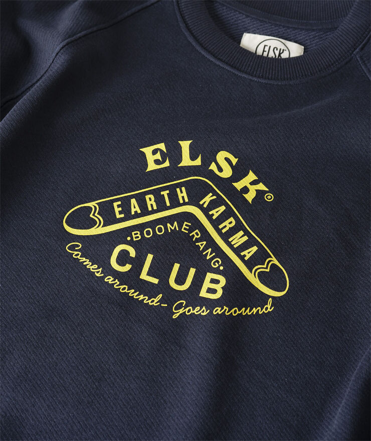 ELSK BOOMERANG MEN'S TVÆRS CREWNECK 100 dark navy