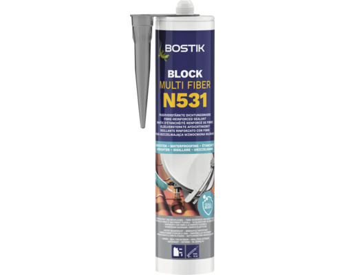 Bostik BLOCK N531 MULTI FIBER Vezelversterkte kit 310 ml
