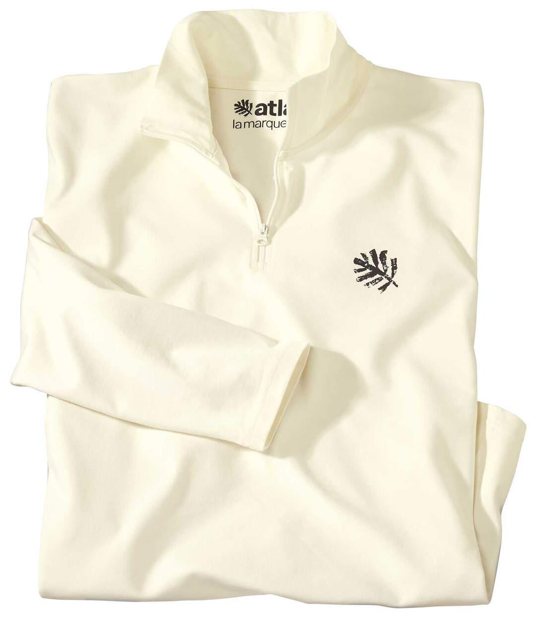 Le Polo Zippé Homme en Coton Bio Ecru