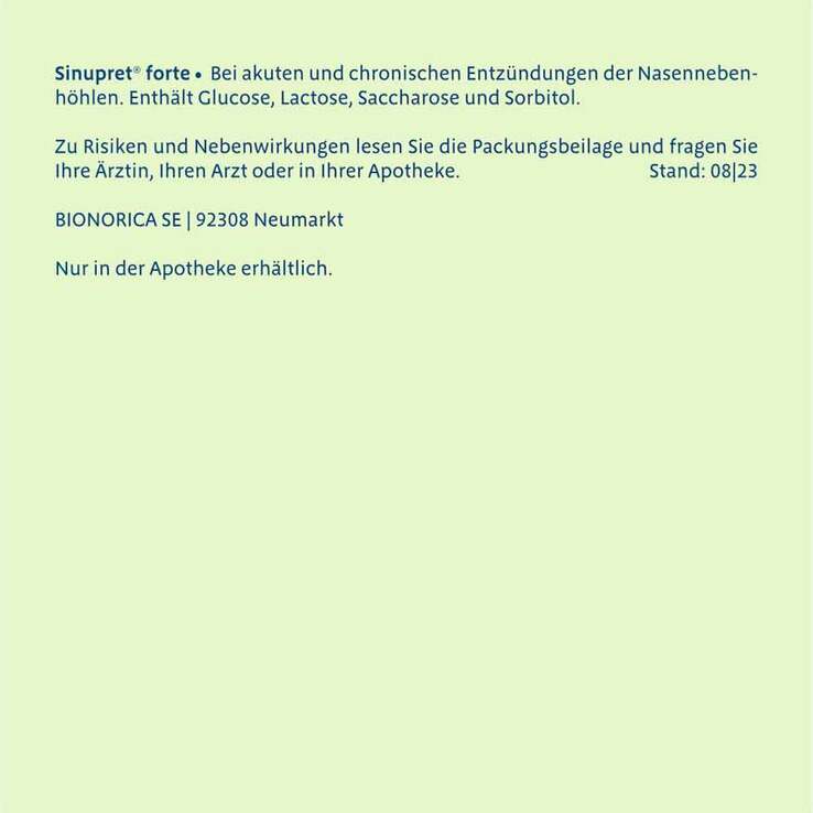 Sinupret forte überzogene Tabletten, 50 St
