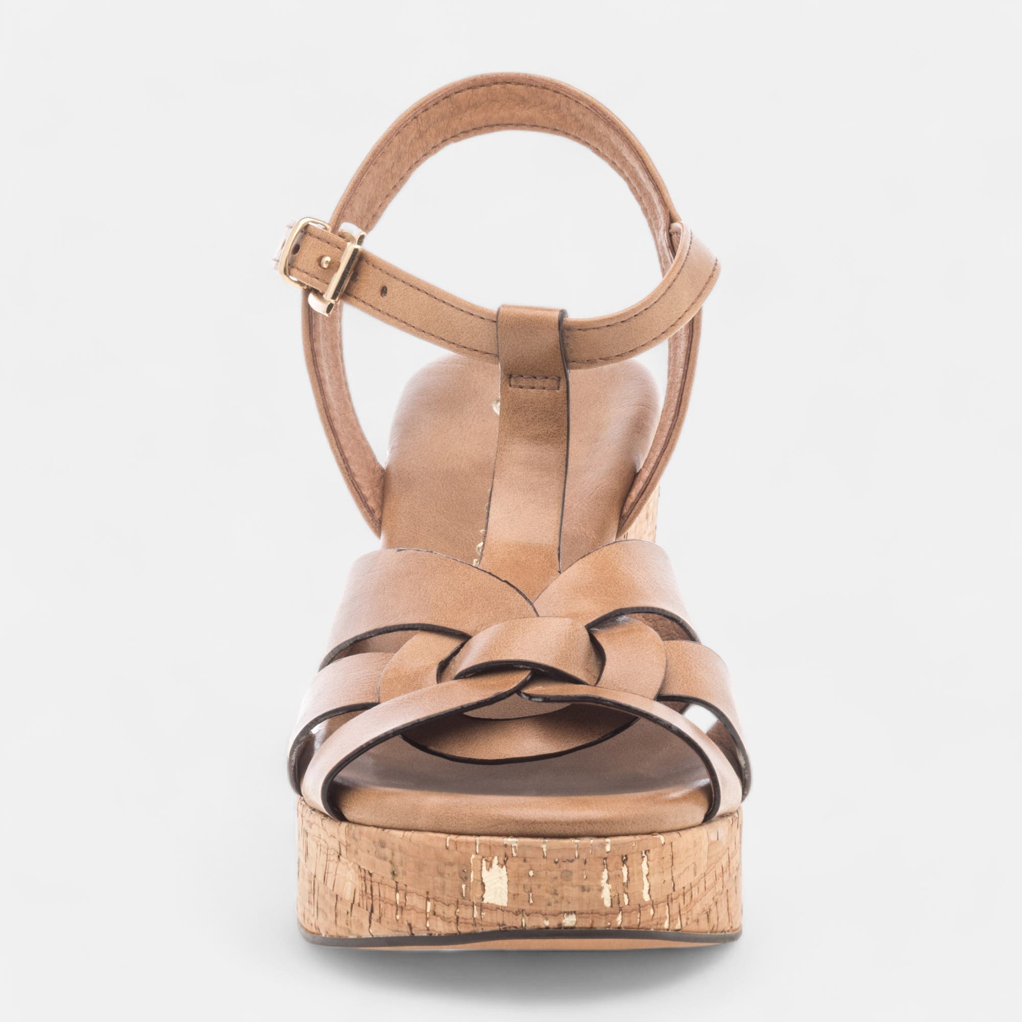 Nu-pieds à talon Femme cognac