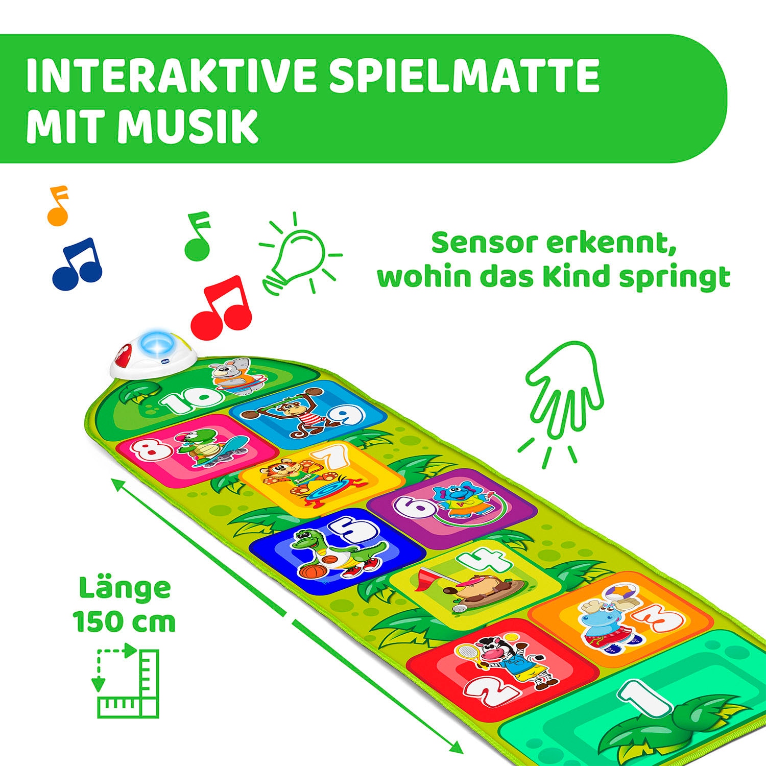 Chicco Spielmatte »Elektronische Hüpfmatte« mit Licht und Sound