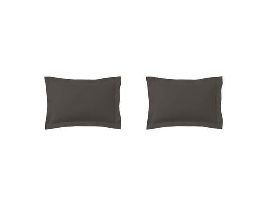 TERRE DE NUIT - Taie d'oreiller Lot de 2 taies d'oreillers zinc 100% coton 50x70 cm