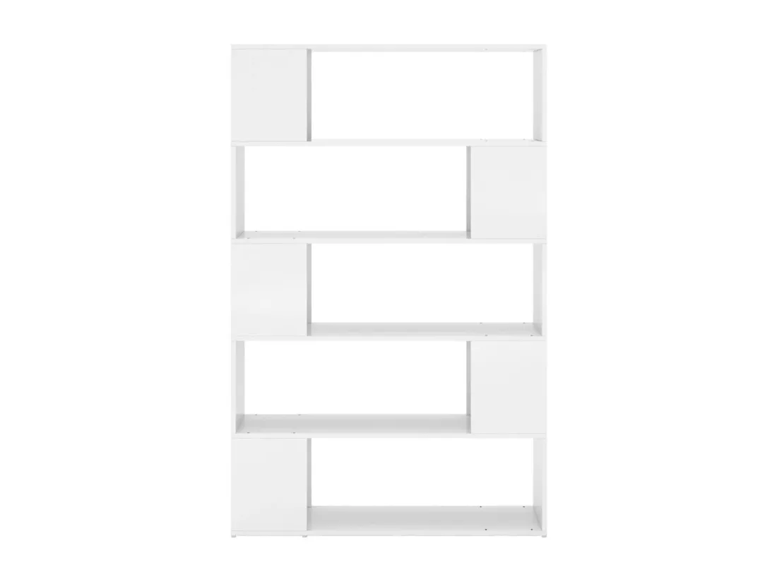 Bibliothèque séparateur de pièce blanc brillant bois ingénierie
