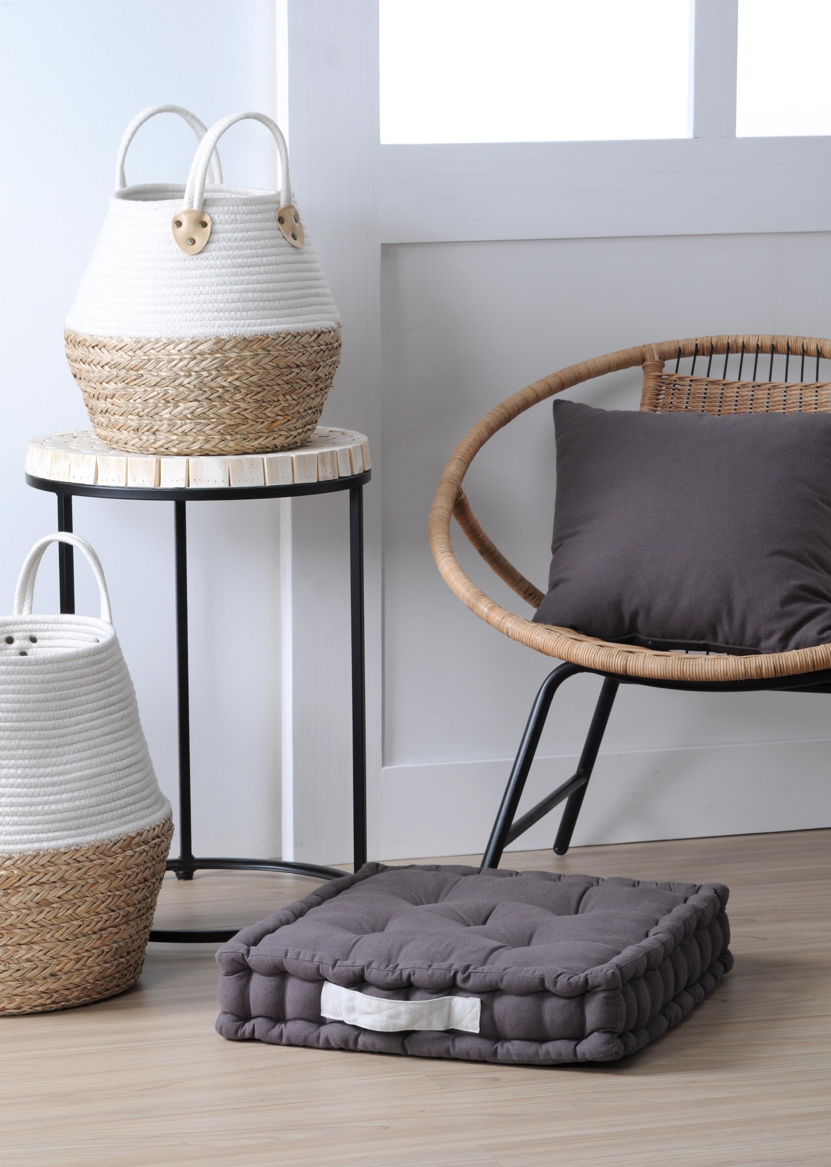 DUO COUSSIN 45X45X10 GRIS PERLE