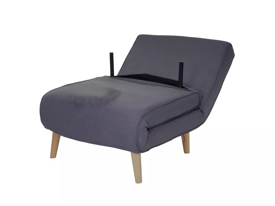 Canapé-lit fauteuil de couchage tissu grise 75 x 70 x 77 cm 04_0003094