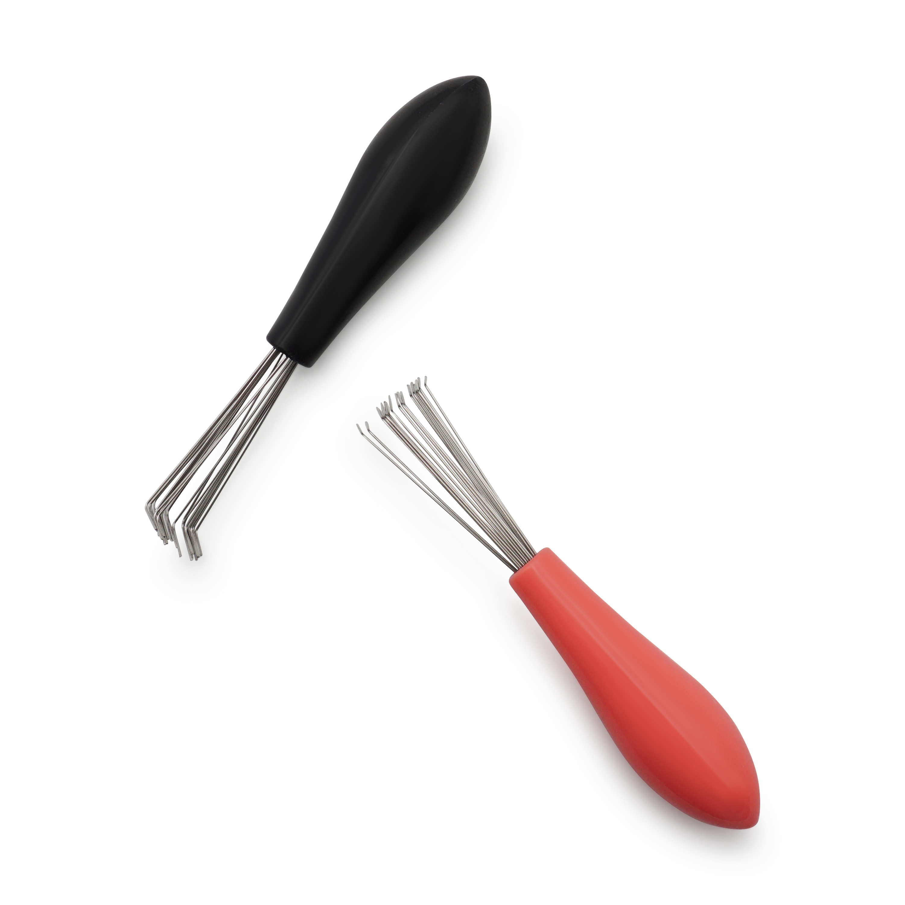 (2er Set) Haarbürsten Reinigungswerkzeug Mini Kamm Reinigungsbürste - Schwarz / Pink