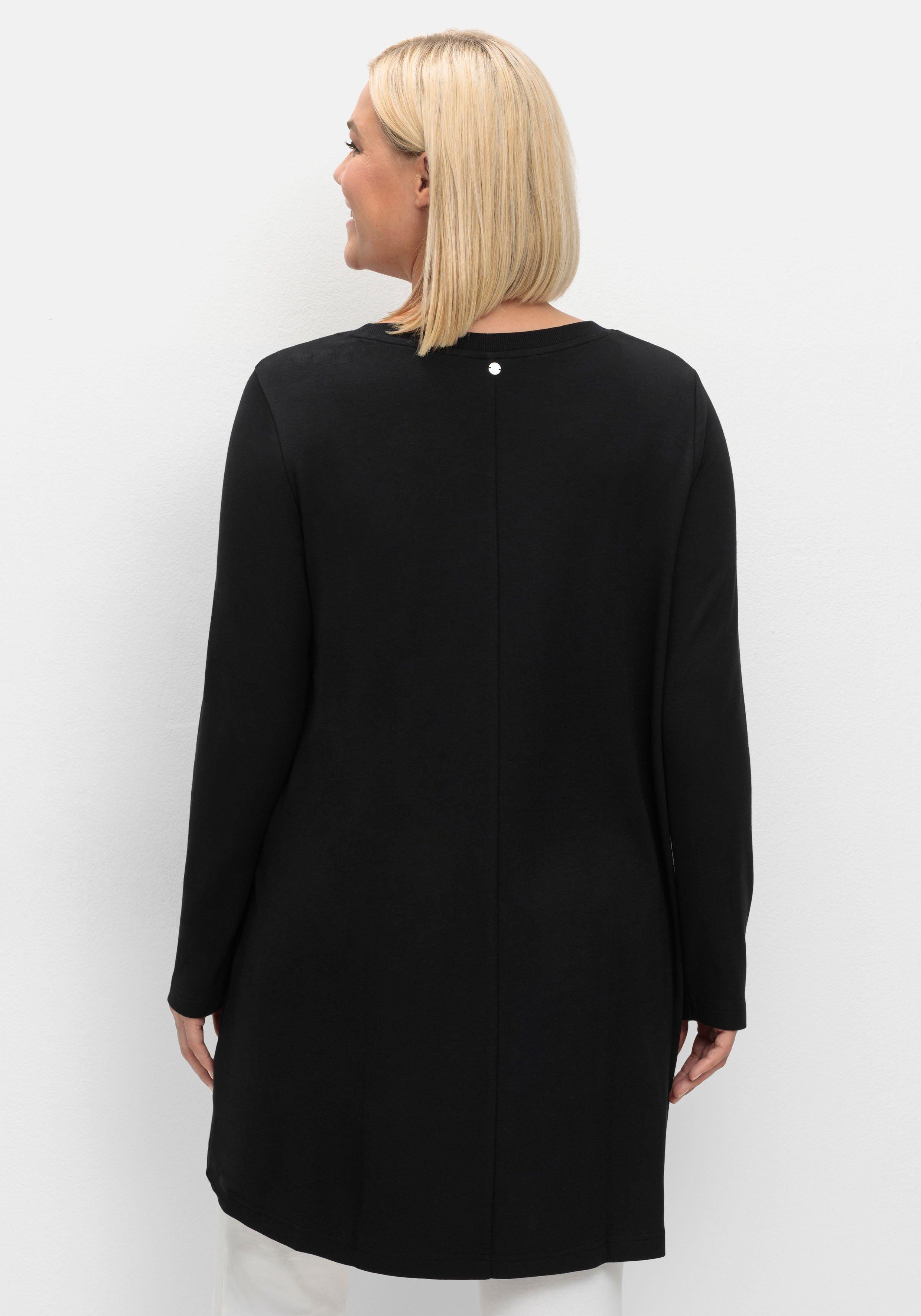 Longshirt in Wickeloptik, in leichter A-Linie