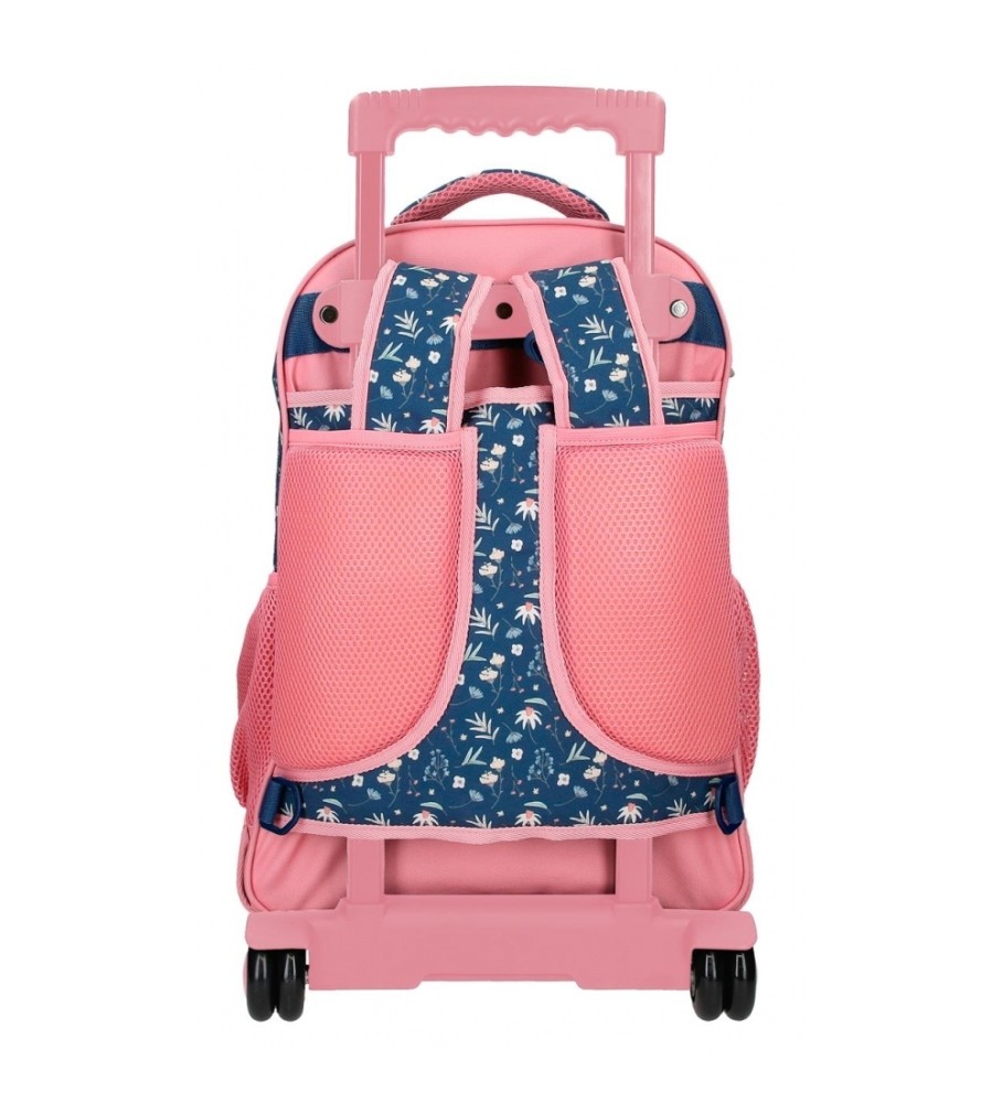 Mochila Enso Ciao Bella com 2 rodas, azul marinho