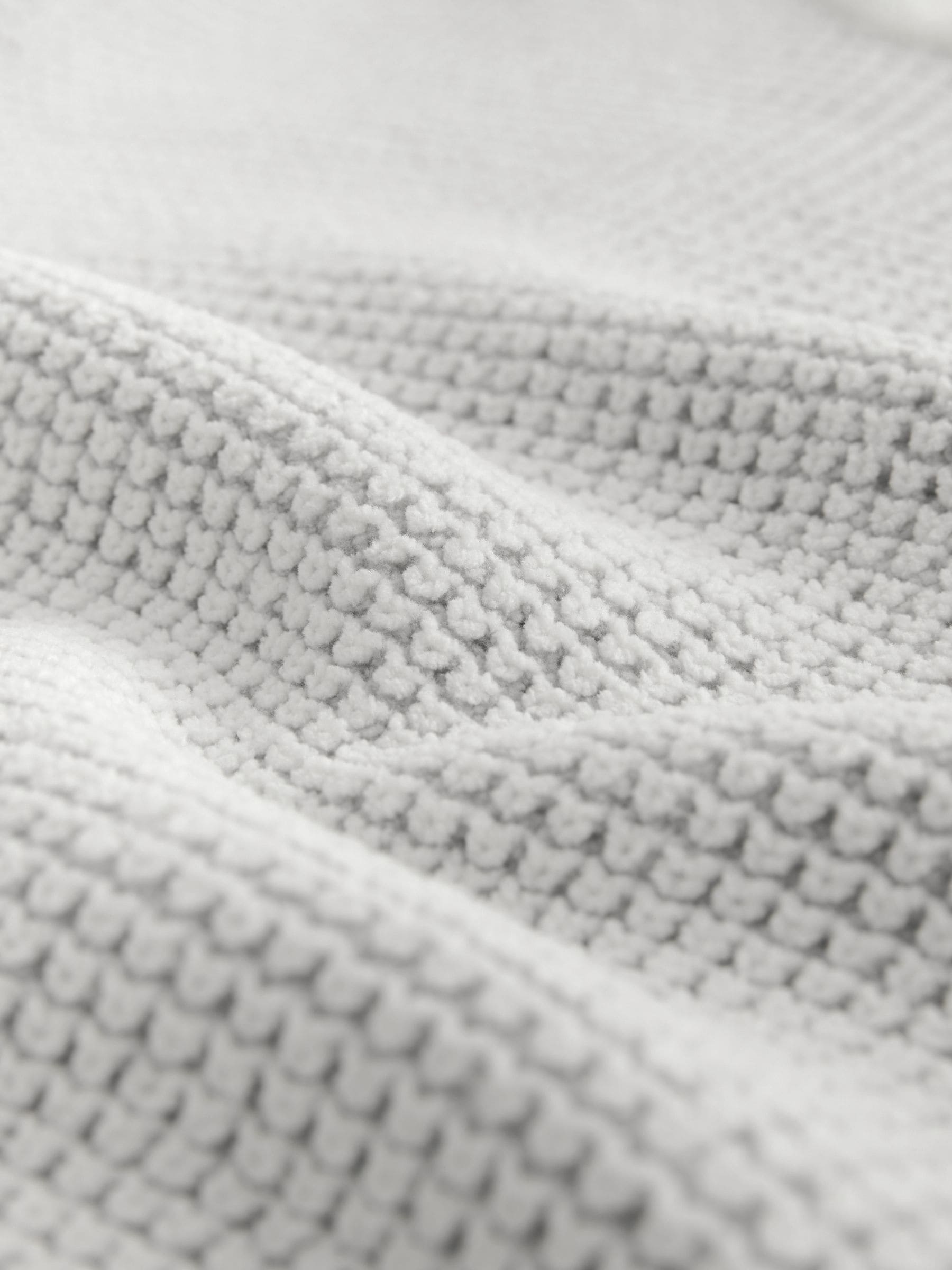 Ecru wit - Regular Fit Waffle Textured Chenille Crew Jumper