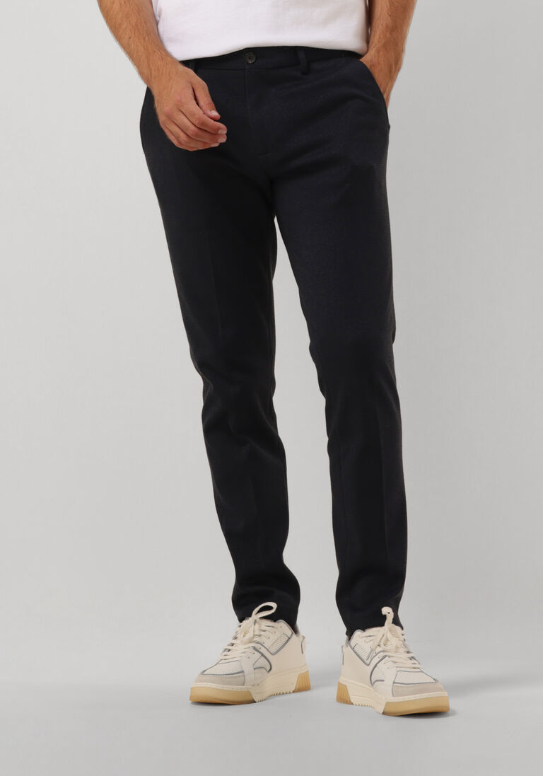 SCOTCH & SODA donkerblauwe scotch & soda chino mott - super slim-fit yarn-dyed knitted chino