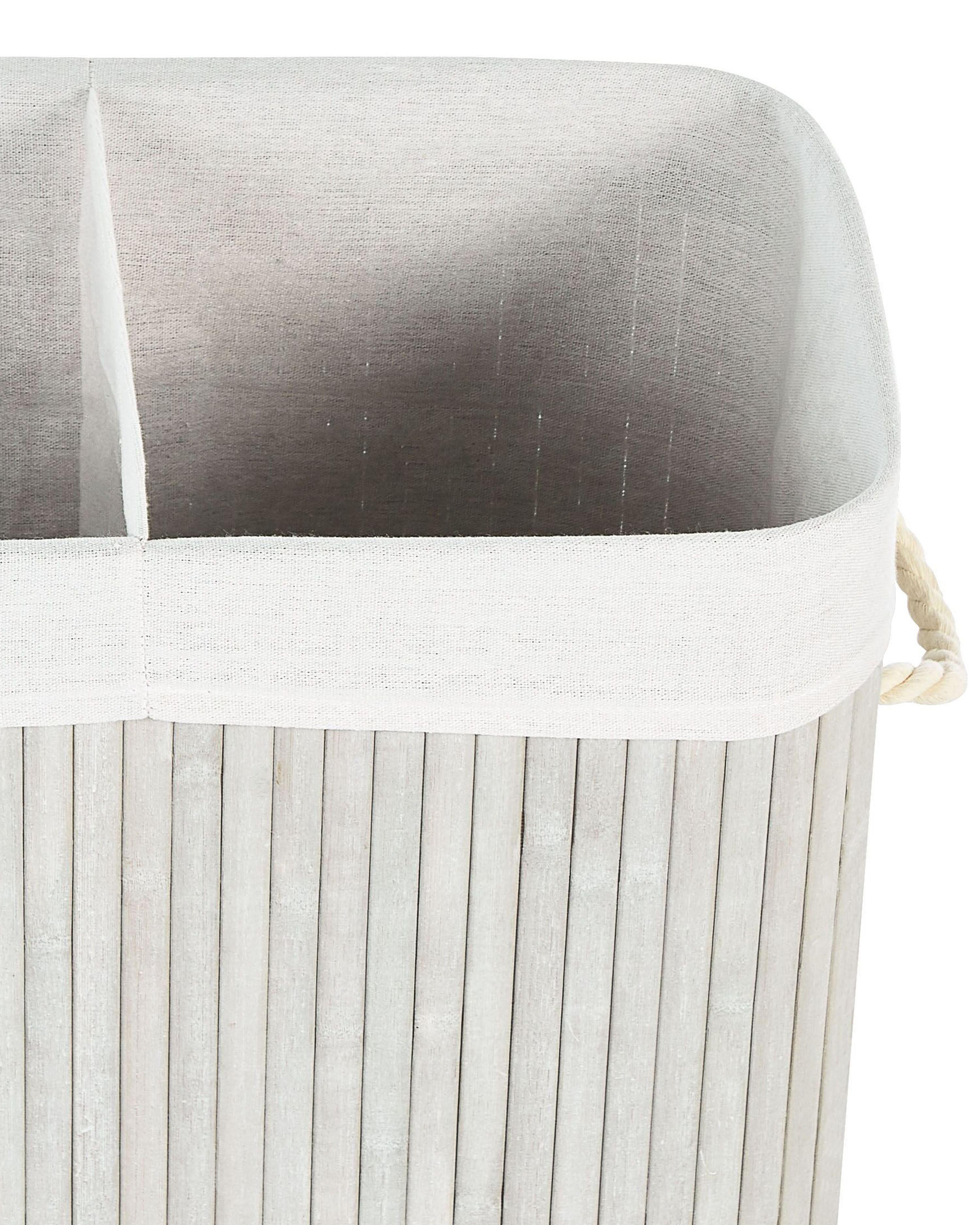 Mand KANDY Bamboehout Lichtgrijs 100 L