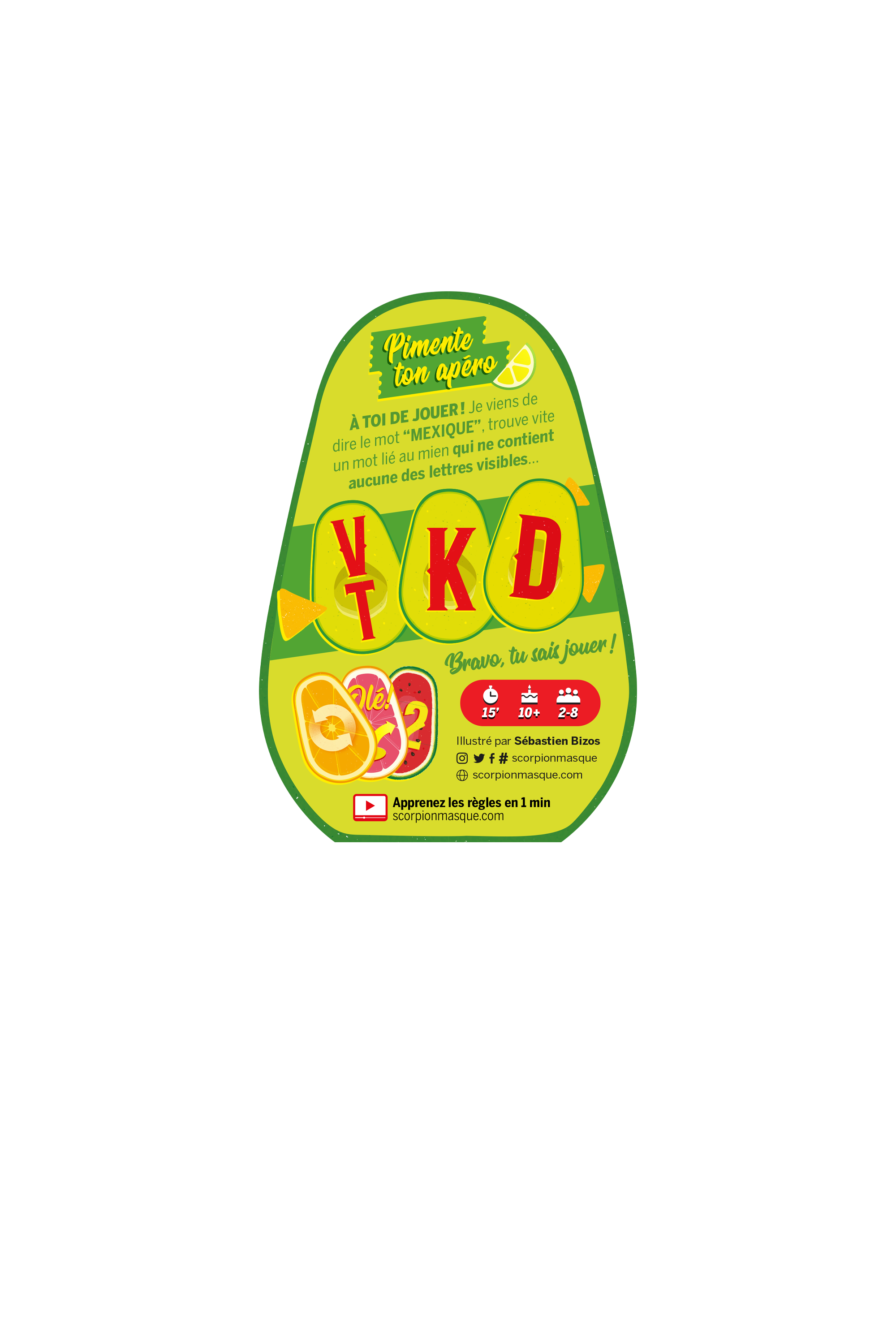 BLACKROCK GAMES Jeu de cartes OLE GUACAMOLE FR Multicolore