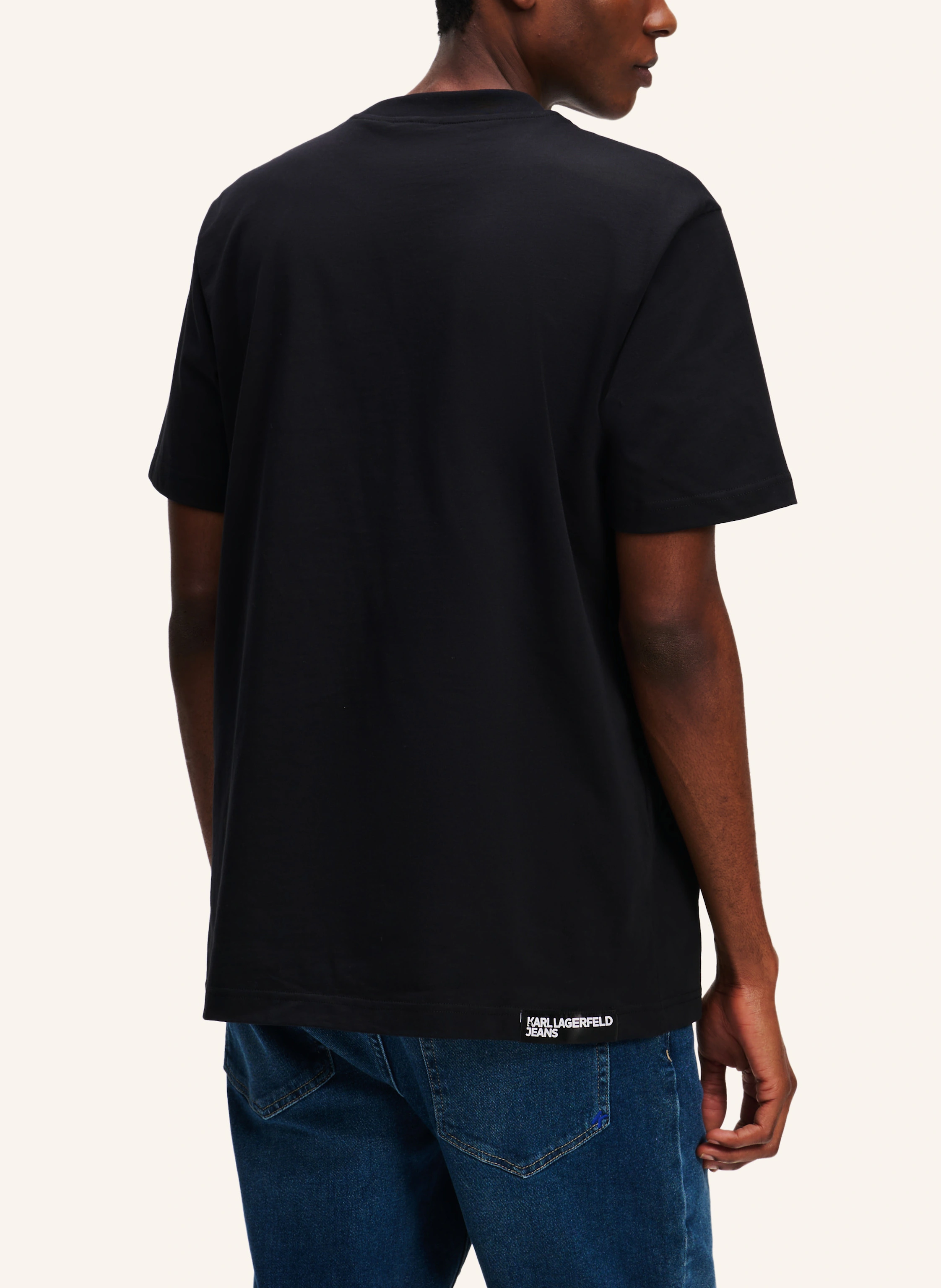 KARL LAGERFELD JEANS KLJ MONOGRAM BLEACHED T-SHIRT