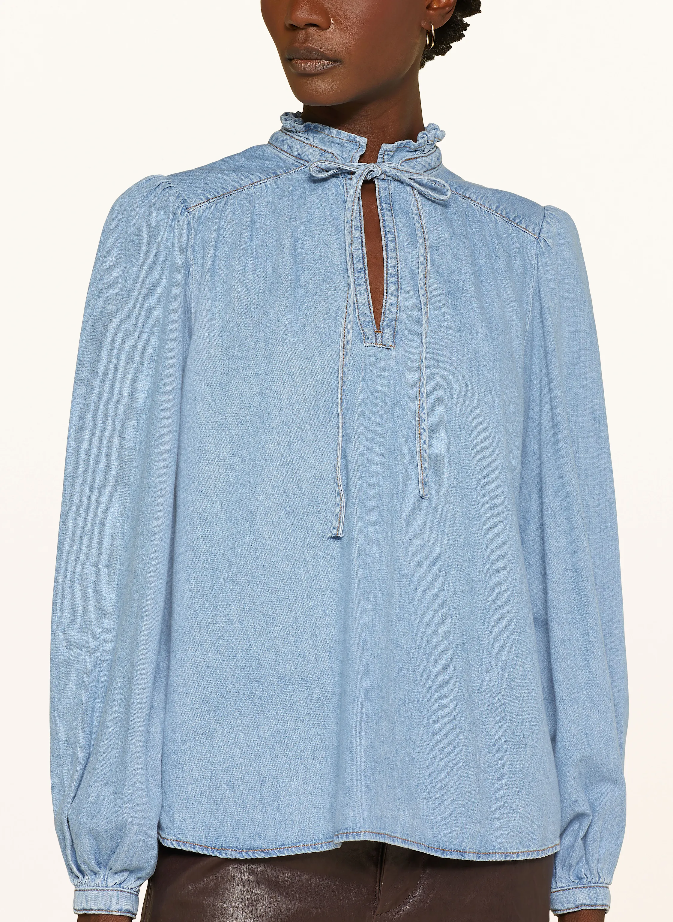 ba&sh Blusenshirt LOUISE in Jeansoptik