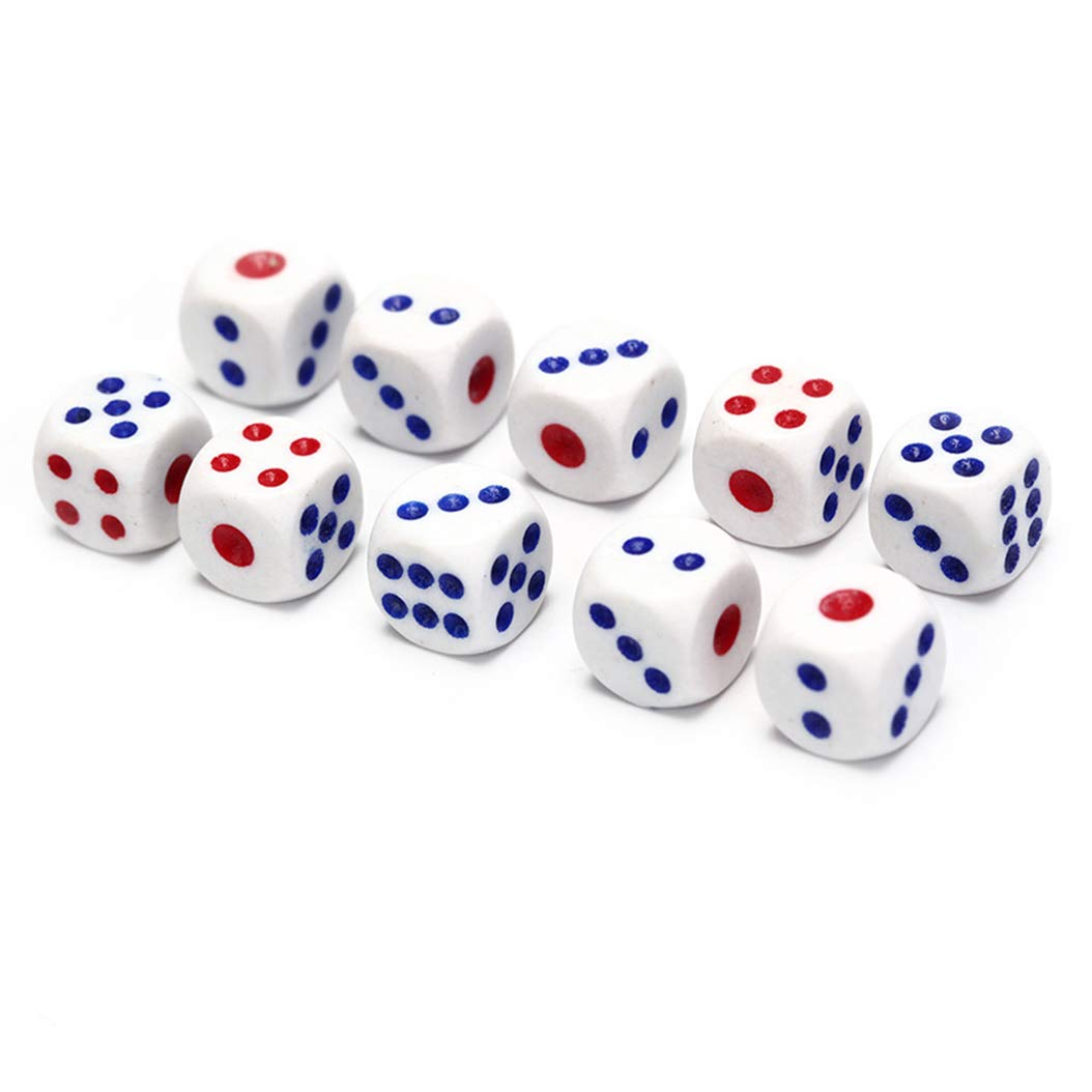 (12-tlg. Set) 25cm Aufblasbarer XL Würfel Party Spiel Zubehör Cube Würfelspiel - Weiss