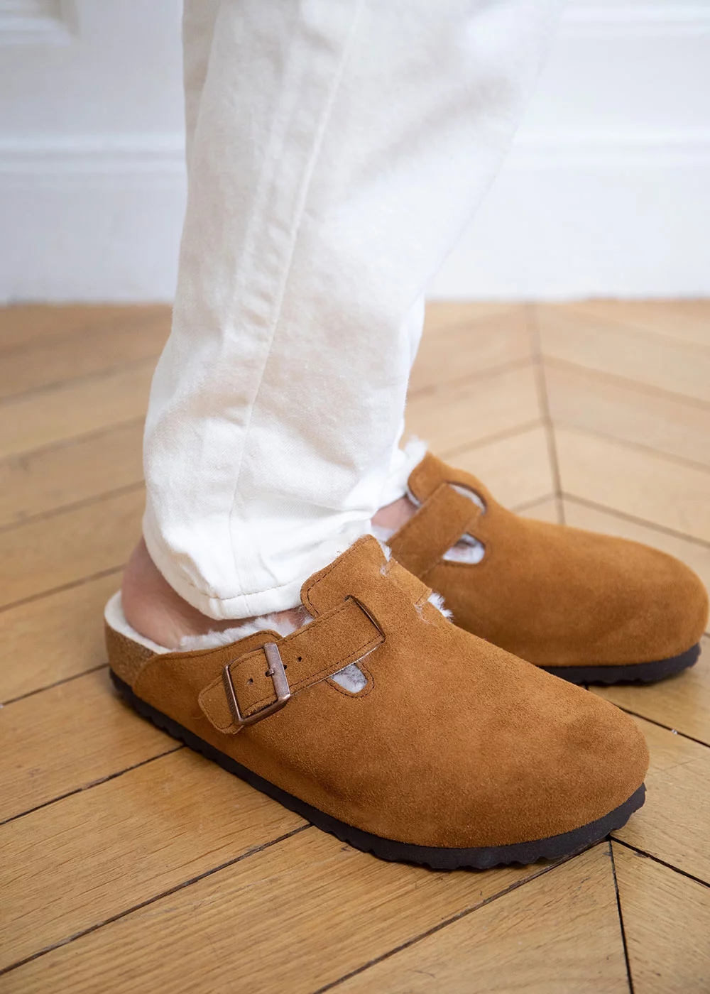 BOSTON SHEARLING SUEDE MINK
