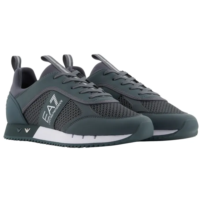 EA7 Black & White Lace Up Sneakers Heren