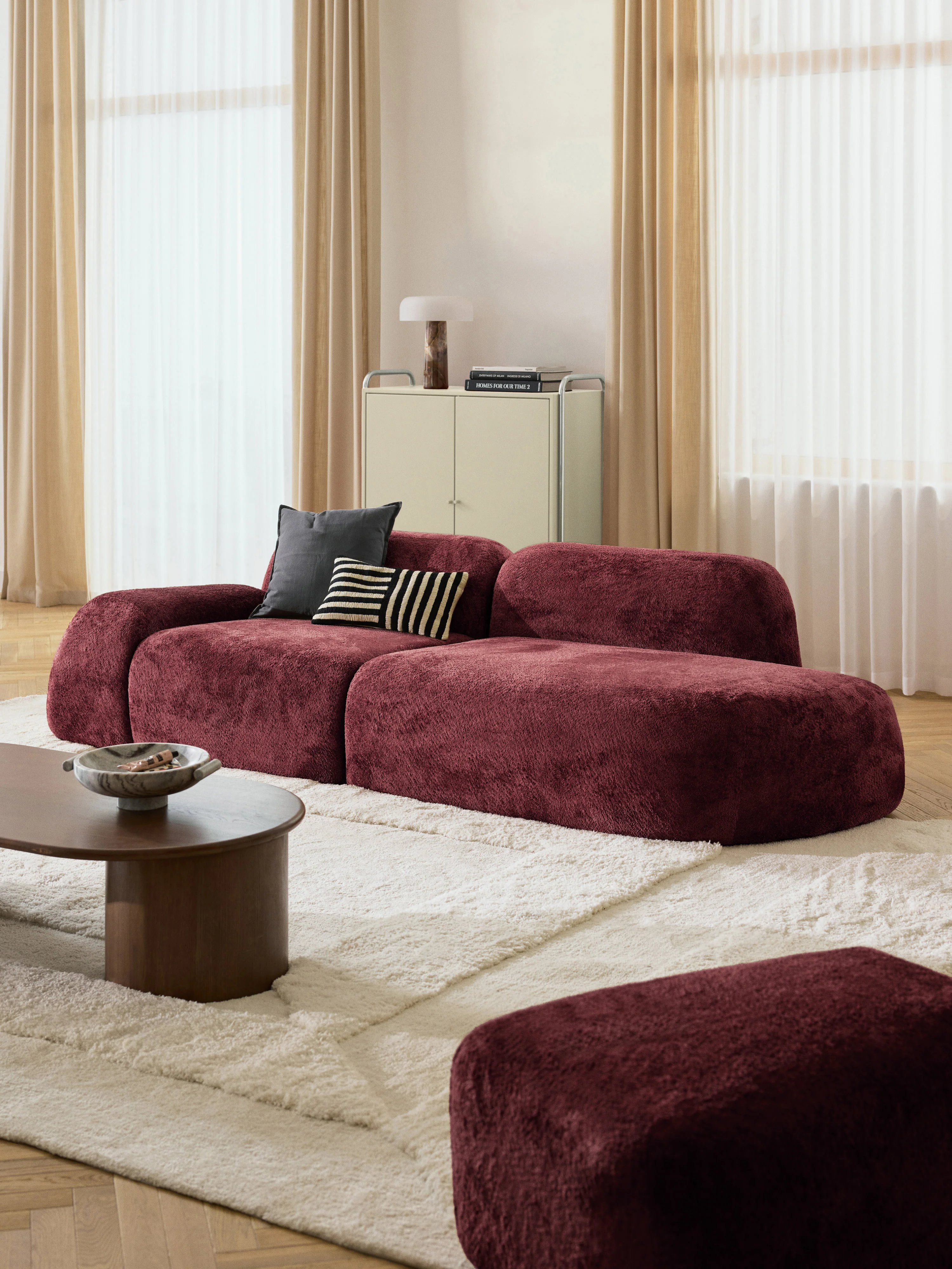 Teddy bouclé chaise-module Wolke
