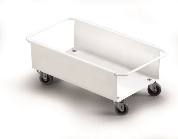 Vogn DURABIN 60 ltr. hvid med hjul - til affaldsspande