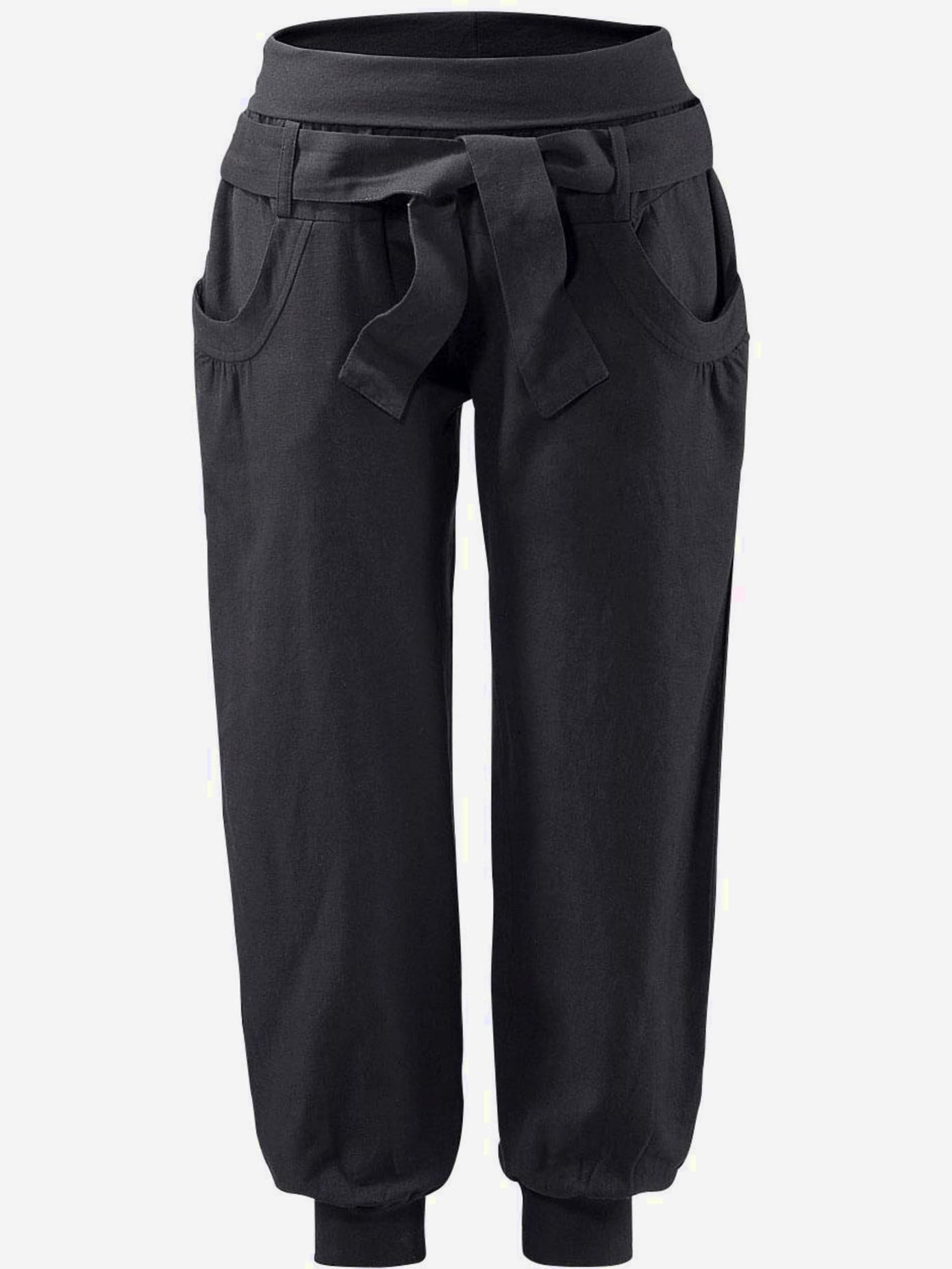 Pantalon de plage large ceinture en jersey