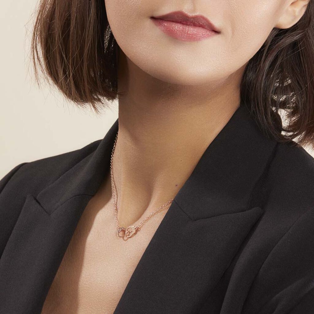 Collier Argent Rose Kim