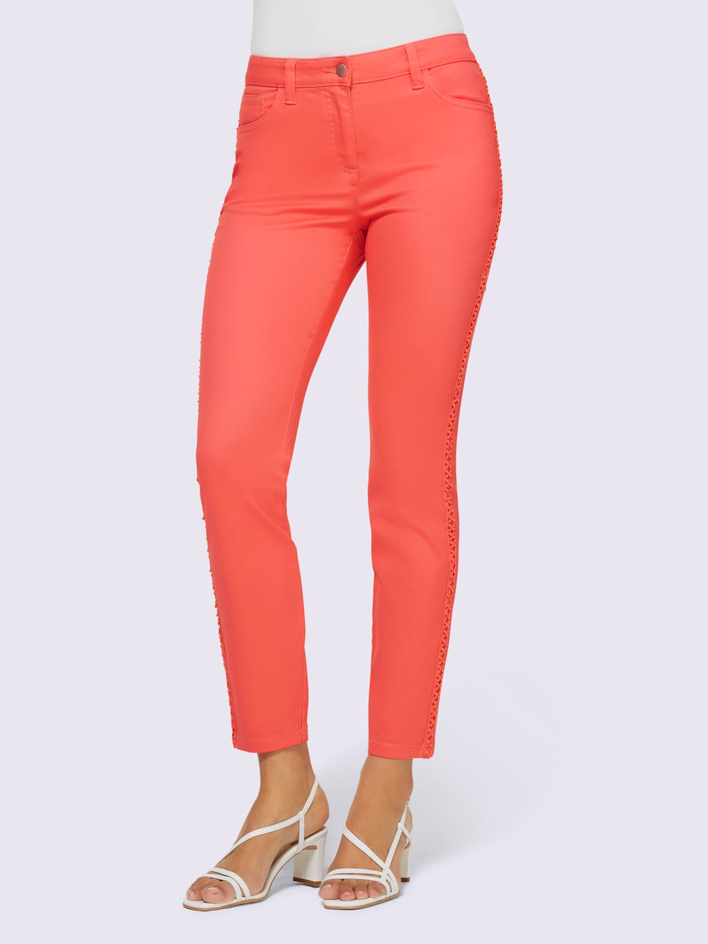 Pantalon dentelle macramé décorative