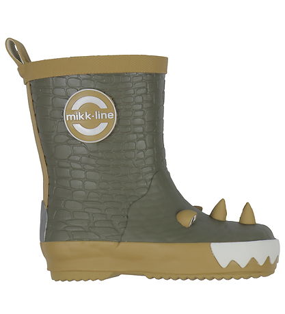 Mikk-Line Gummistiefel - 3D Drachen Gummistiefel - Dusty Olive