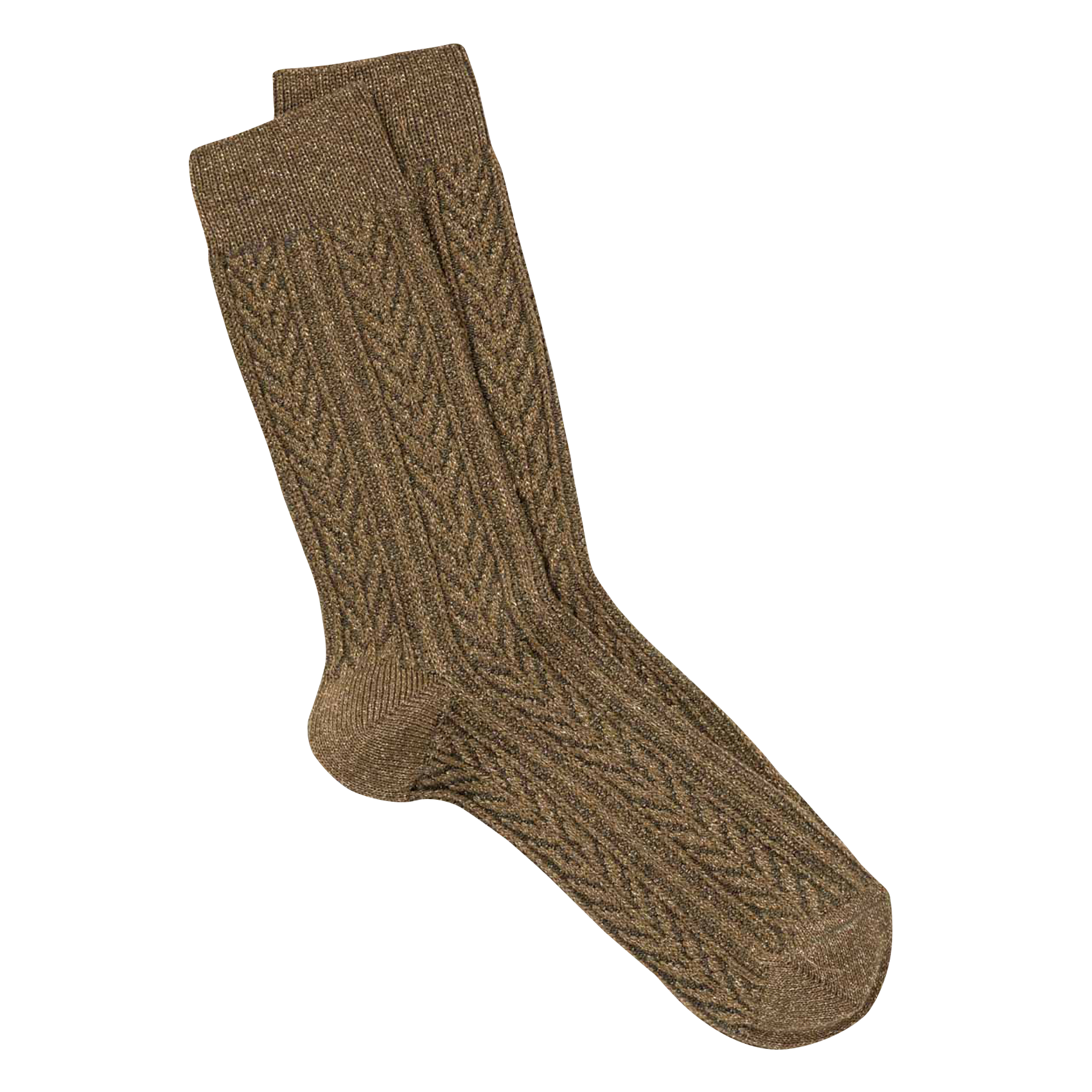 EDDIE - Chaussettes à tricotage épi | Kaki