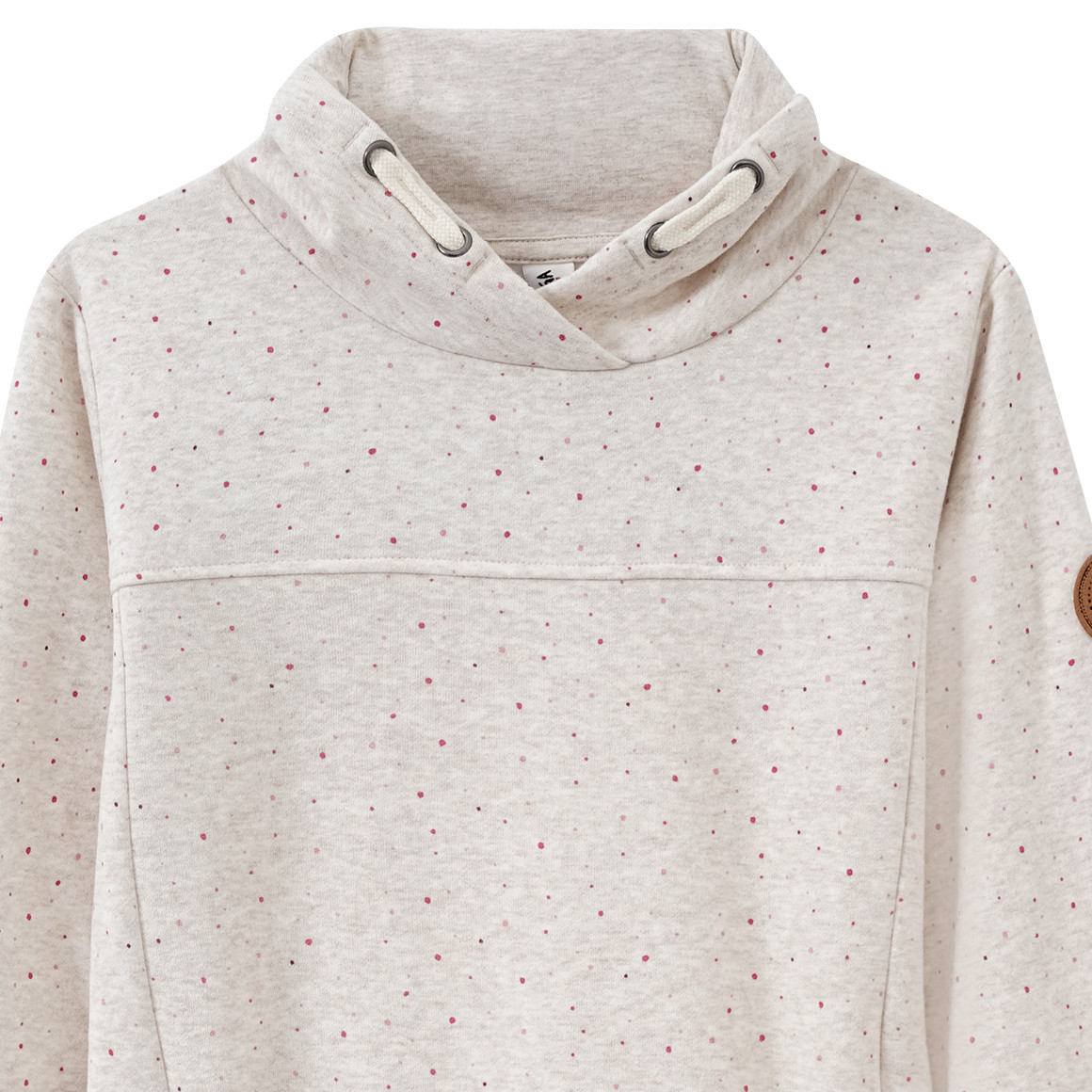 Yigga Mädchen Sweatkleid mit Schalkragen creme