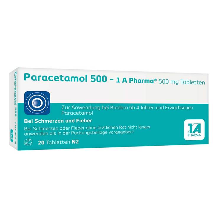 Paracetamol 500 1A Pharma Tabletten, 20 St