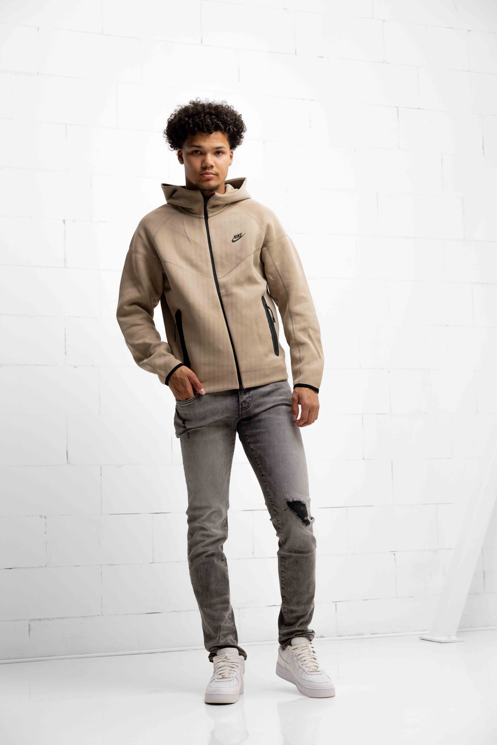 Nike Tech Fleece Trainingsjack Heren Bruin