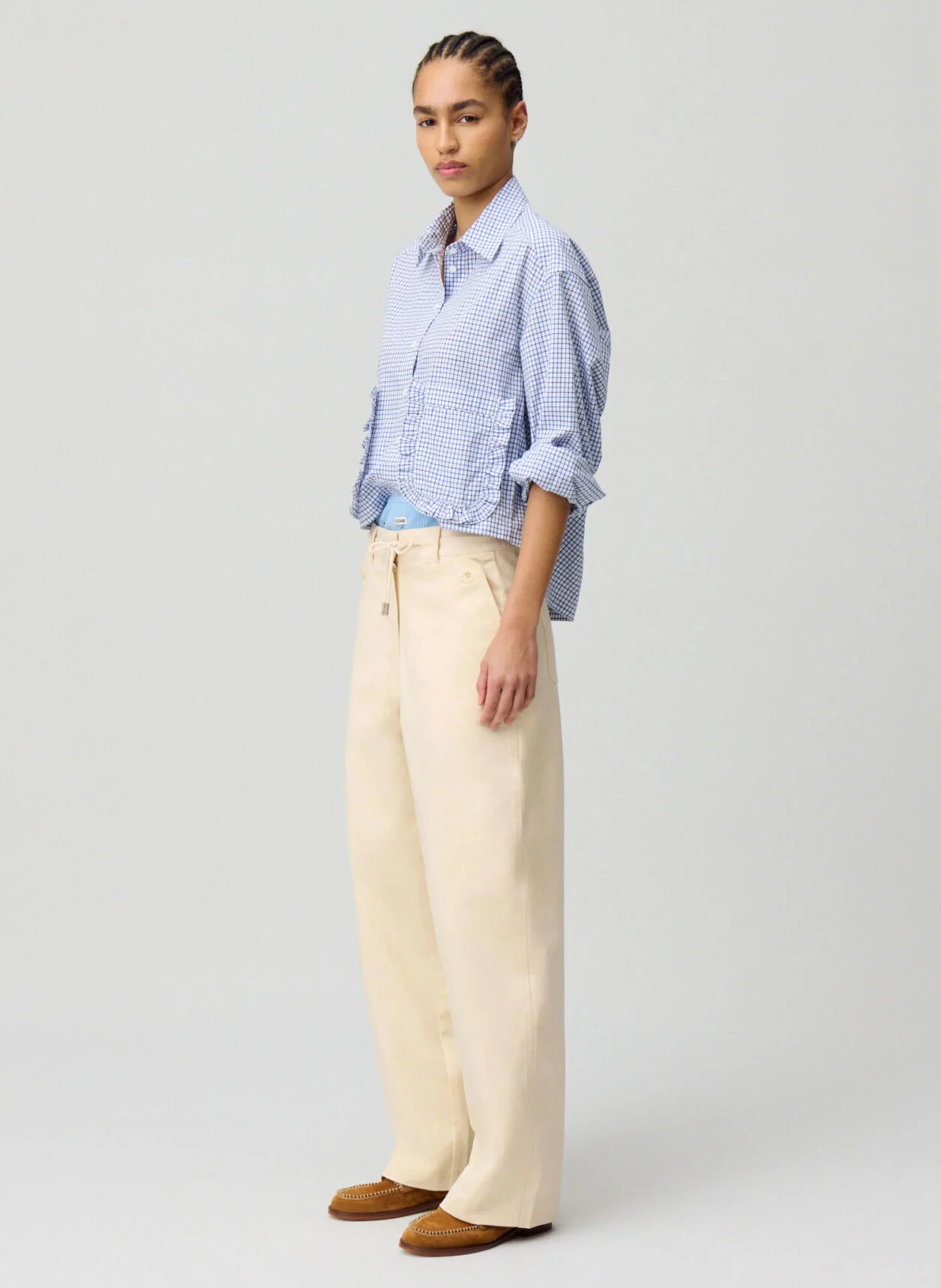 Chemise à carreaux en coton | Multicolore