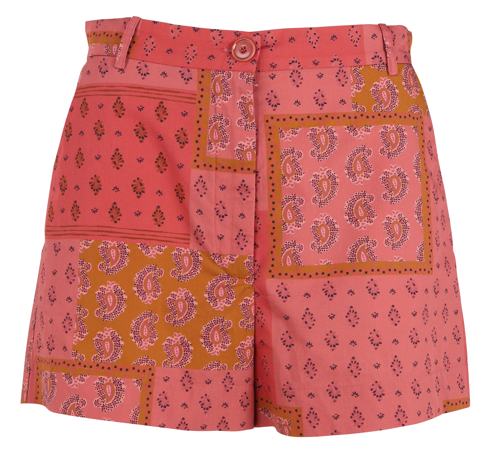 LUCCA - Short taille haute en coton| Rose