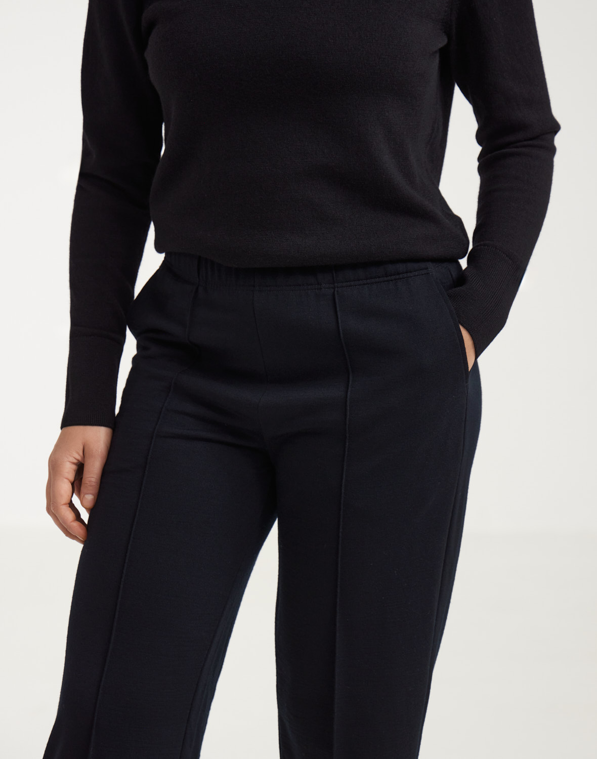 Loungebroek van merinowol voor dames in Zwart - Gratis