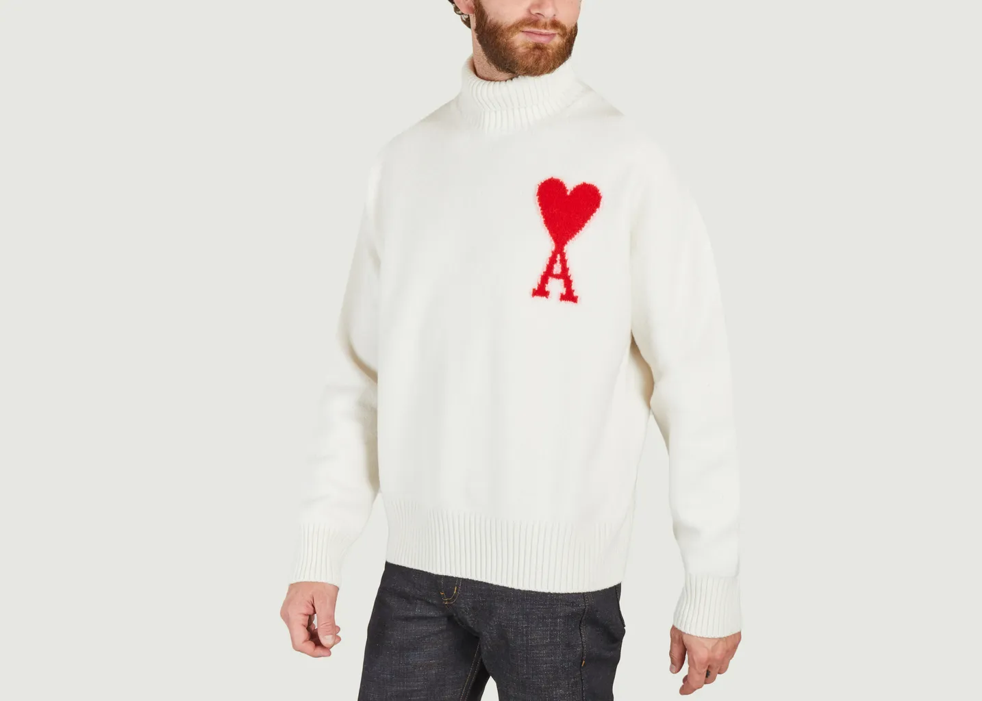 Pull en laine mérinos feutrée ADC AMI Paris
