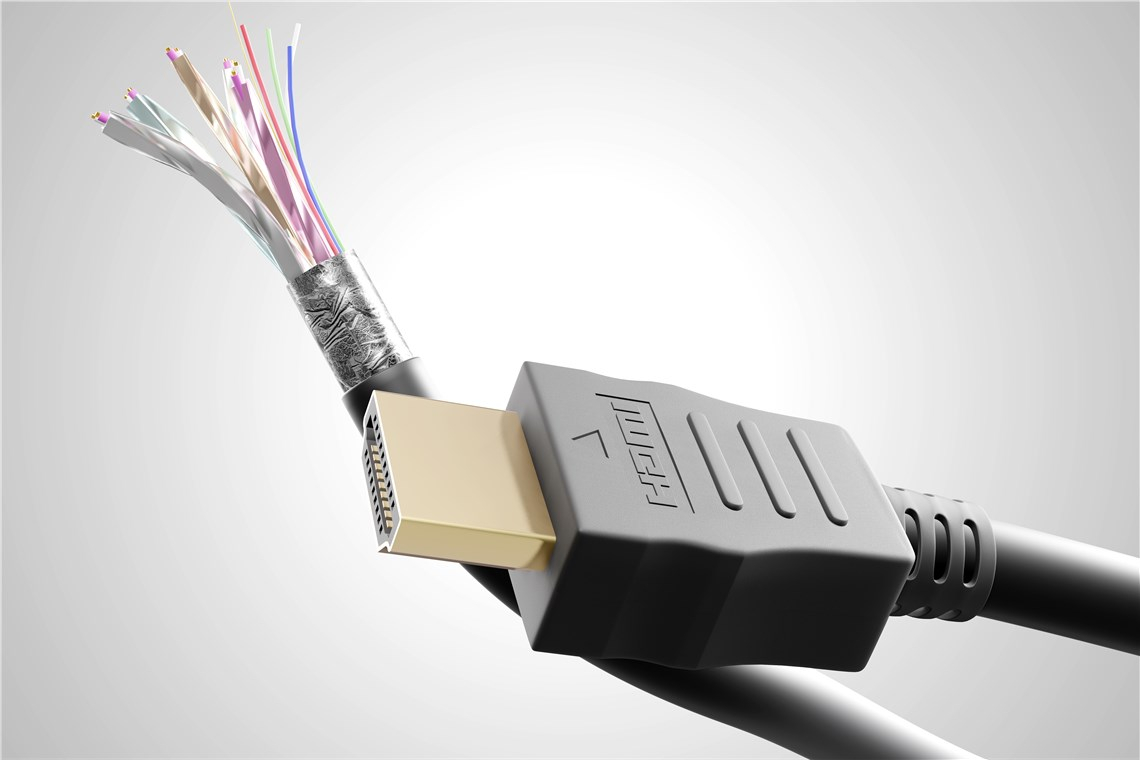 (15m) Highspeed 3D / 4K FullHD HDMI 1.4 Kabel mit Ethernet Audio/Video Verbindungskabel (60616) - Schwarz