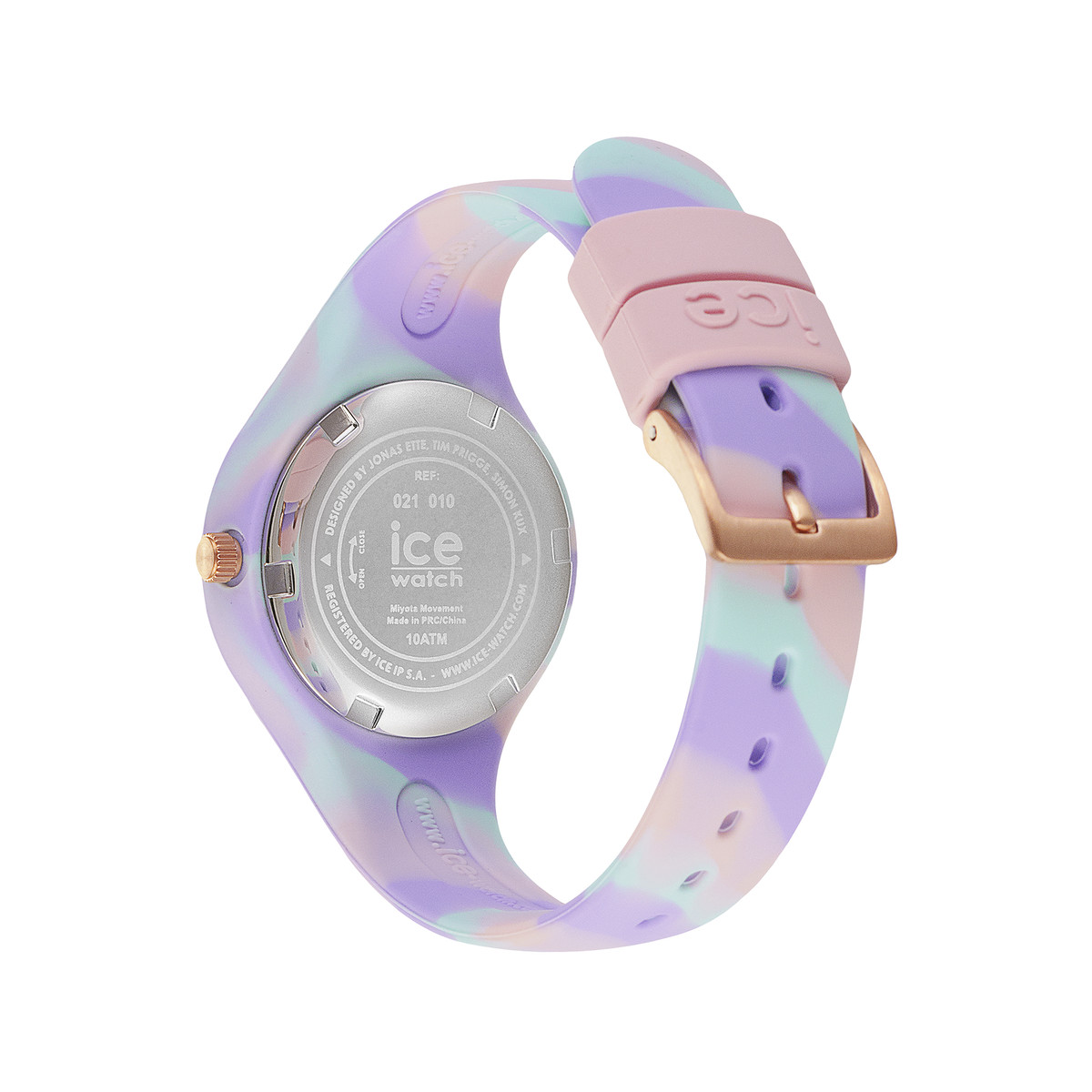 Montre ICE WATCH Ice Tie and Dye femme bracelet silicone violet clair